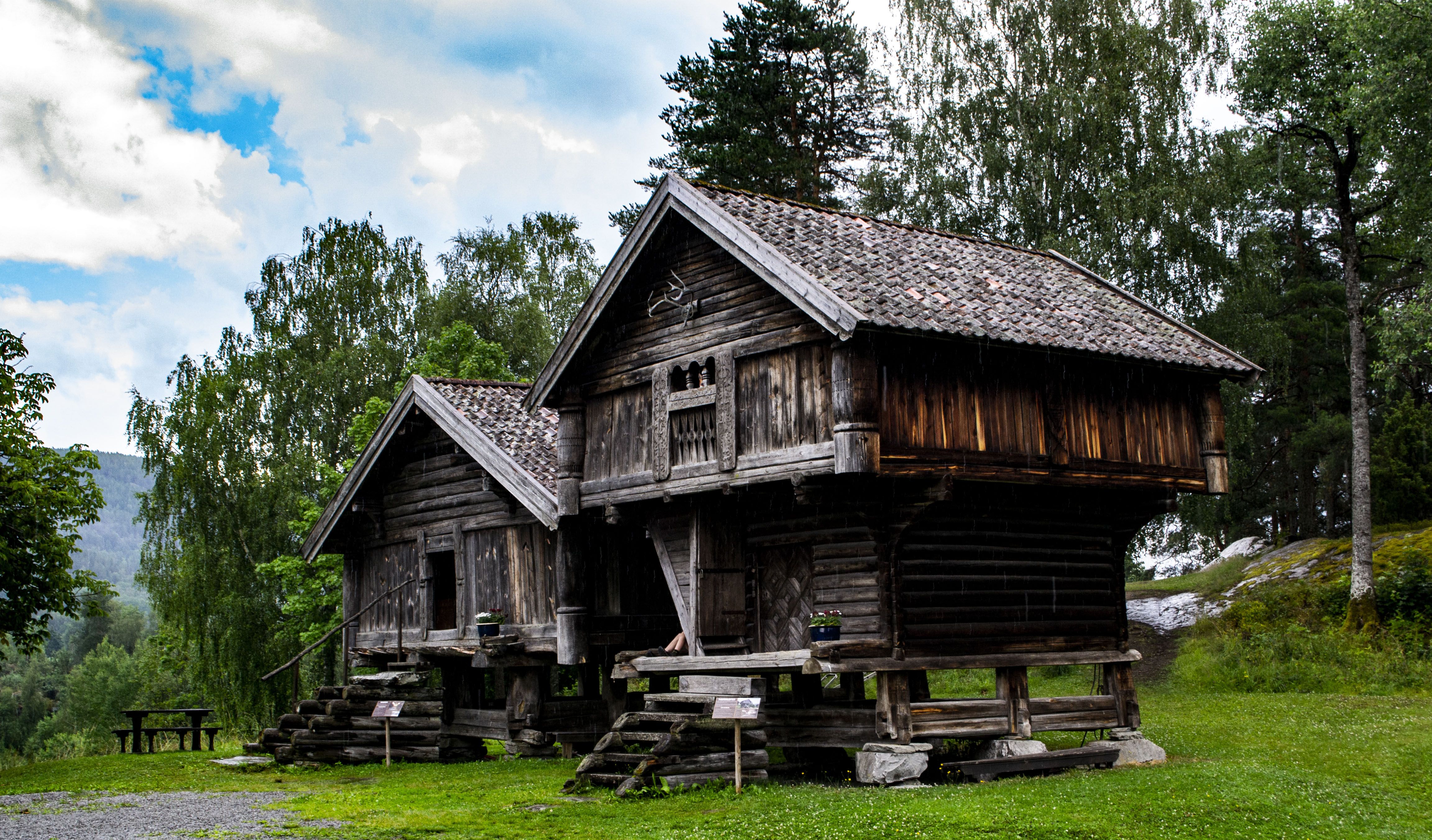 Traditionel norsk træbygning